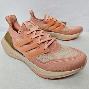 Adidas Ultraboost 21 Running Shoes FY3953 Ambient Blush Gold Women's Size 10